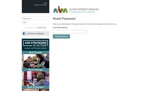 Autism Internet Modules | Reset Password