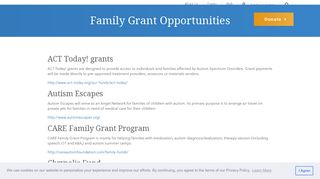 Family Grant Opportunities | Autism Speaks