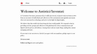 autistici.org - Welcome to Autistici/Inventati