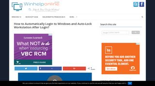 How to Automatically Login to Windows and Auto-Lock Workstation ...