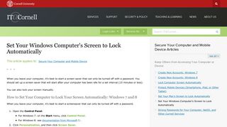 Set Your Windows Computer's Screen to Lock Automatically | IT ...