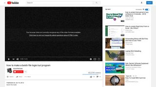 how to make a batch file login/out program - YouTube