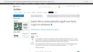 batch file to Automatically logoff and Auto Login to windows ...