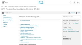 CPS Troubleshooting Guide, Release 13.0.0 - Troubleshooting CPS ...