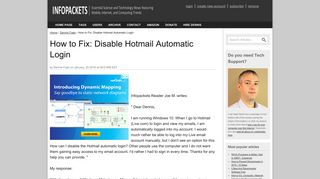 How to Fix: Disable Hotmail Automatic Login | www.infopackets.com