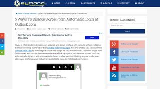 5 Ways To Disable Skype From Automatic Login at Outlook.com ...
