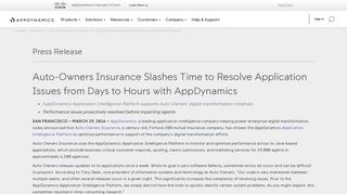 Auto-Owners Insurance Slashes Time to Resolve ... - AppDynamics