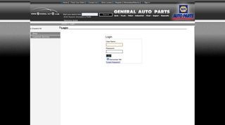 General Auto Parts -- Login