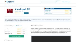 Auto Repair Bill Reviews and Pricing - 2019 - Capterra