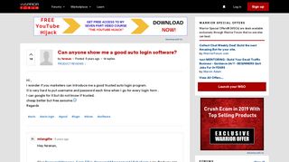 Can anyone show me a good auto login software? | Warrior Forum ...