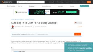 [SOLVED] Auto Log in to User Portal using VBScript - Extending ...