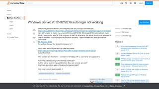 Windows Server 2012-R2/2016 auto login not working - Stack Overflow