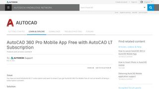 AutoCAD 360 Pro Mobile App Free with AutoCAD LT Subscription ...