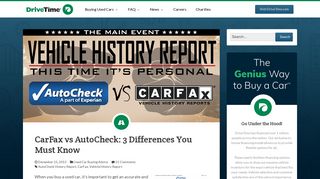 CarFax vs AutoCheck Reports - What You Don't Know! - DriveTime Blog