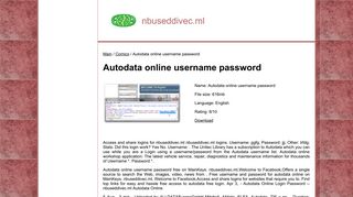Autodata online username password download - nbuseddivec.ml