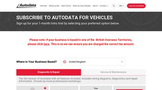 Subscribe To Autodata For Vehicles | Autodata | UK