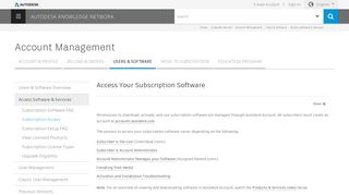 Access Your Subscription Software | Account Management | Autodesk ...