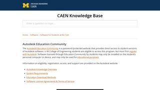 Autodesk Education Community — CAEN Knowledge Base
