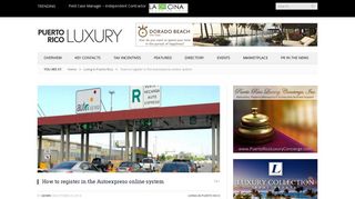 How to register in the Autoexpreso online system - Puerto Rico Luxury