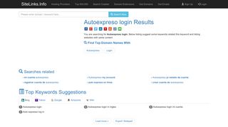 Autoexpreso login Results For Websites Listing - SiteLinks.Info