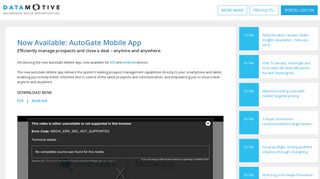 Now Available: AutoGate Mobile App - DataMotive Portal