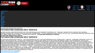 Potawatomi Ceridian Self Service - Casinowinbonusslot.services