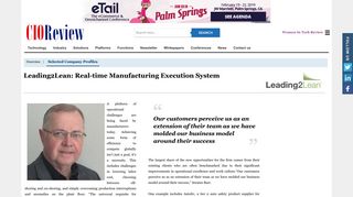 Leading2Lean: Real-time Manufacturing Execution System - CIOReview