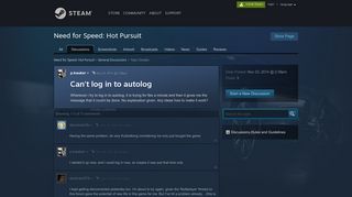 Can't log in to autolog :: Need for Speed: Hot Pursuit General ...