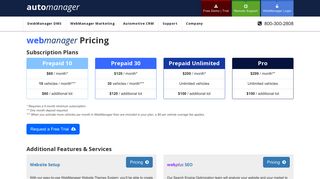WebManager Pricing - AutoManager ®