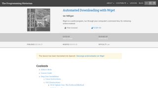 Automated Downloading with Wget | Programming Historian