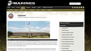Marine Corps Installations East > Staff Offices > Adjutant