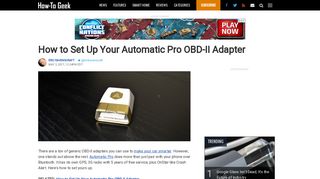 How to Set Up Your Automatic Pro OBD-II Adapter