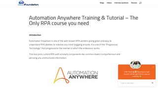 Automation Anywhere Training & Tutorial - The Only RPA course you ...