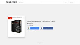 Automation Anywhere User Manual - Tethys Solutions | Sunny Singh ...