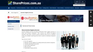Automic Registry Services, Share Registry | SharePrices