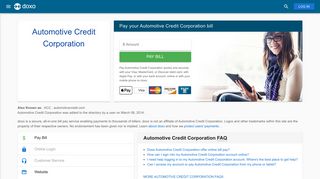 Automotive Credit Corporation (ACC): Login, Bill Pay, Customer ...