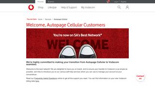Autopage Cellular Customers | Vodacom