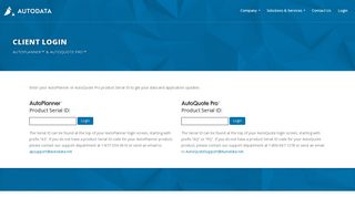 Client Login | AutoData™ - Autodata Solutions