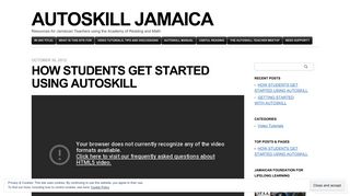 how students get started using autoskill - AUTOSKILL JAMAICA
