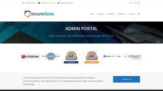 Admin Portal Access | SecureClose