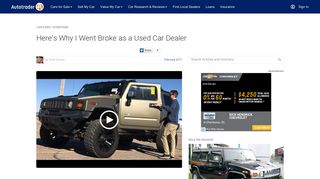Here's Why I Went Broke as a Used Car Dealer - Autotrader
