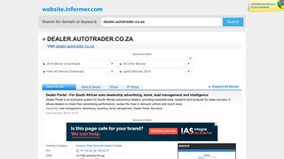 dealer.autotrader.co.za at WI. Dealer Portal - For South African auto ...