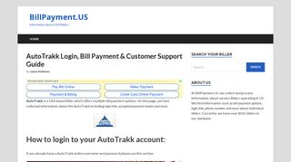 AutoTrakk - (888) 689-7117 | Bill Payment & Account Login Guide