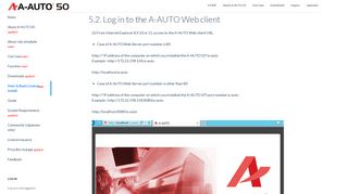A-AUTO 50 - 5.2. Log in to the A-AUTO Web client