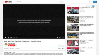 Auto Web Expo - Carrollton Texas Luxury Used Car Dealer - YouTube