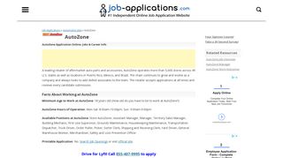AutoZone Application, Jobs & Careers Online - Job-Applications.com