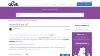 How do I log in? – Auvik Support