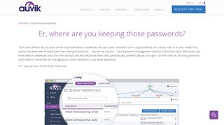 Password Management | Auvik