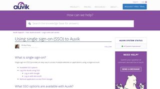 Using single sign-on (SSO) to Auvik – Auvik Support