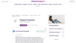 Ava Bracelet thoughts - Trying To Conceive | Forums | What to Expect